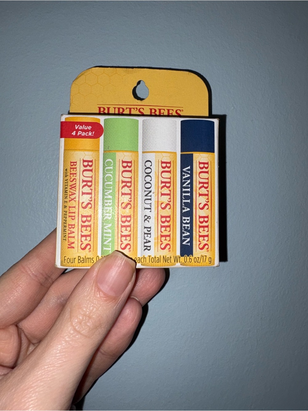 Burt’s Bees Chapstick 4 Pack